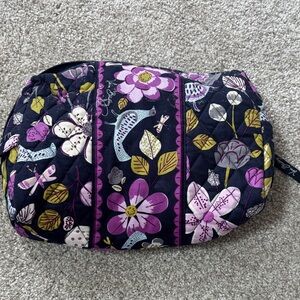 Vera Bradley Floral Cosmetic Bag - Black and Pink